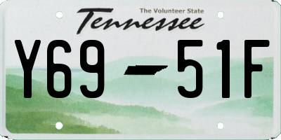 TN license plate Y6951F