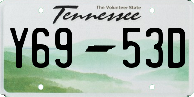 TN license plate Y6953D