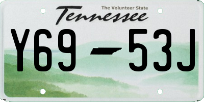 TN license plate Y6953J