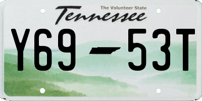 TN license plate Y6953T