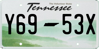 TN license plate Y6953X