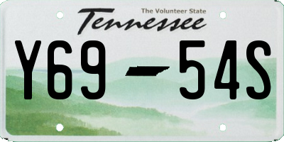 TN license plate Y6954S