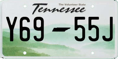 TN license plate Y6955J