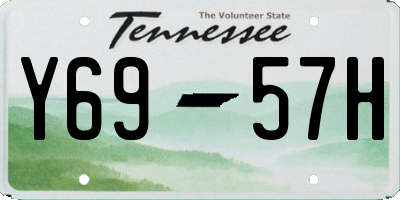 TN license plate Y6957H