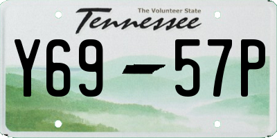 TN license plate Y6957P