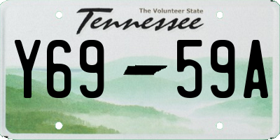 TN license plate Y6959A