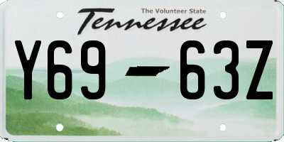 TN license plate Y6963Z