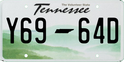TN license plate Y6964D