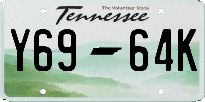 TN license plate Y6964K