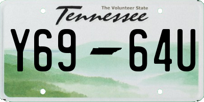 TN license plate Y6964U