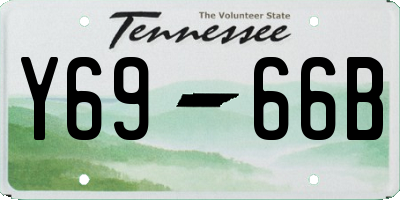 TN license plate Y6966B