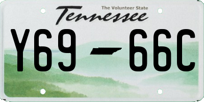 TN license plate Y6966C
