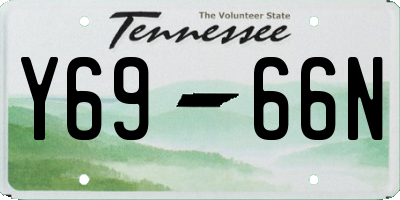 TN license plate Y6966N