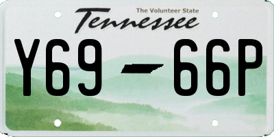 TN license plate Y6966P