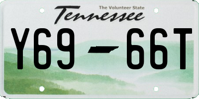 TN license plate Y6966T