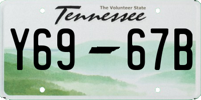 TN license plate Y6967B