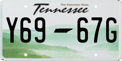 TN license plate Y6967G