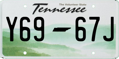 TN license plate Y6967J