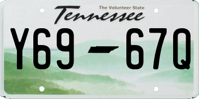 TN license plate Y6967Q
