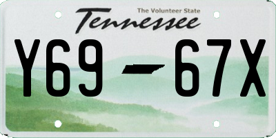 TN license plate Y6967X