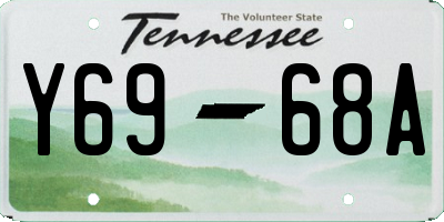 TN license plate Y6968A