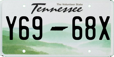 TN license plate Y6968X