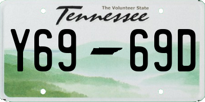 TN license plate Y6969D