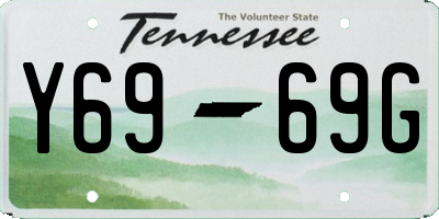 TN license plate Y6969G
