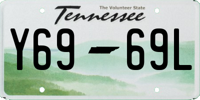 TN license plate Y6969L