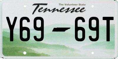 TN license plate Y6969T