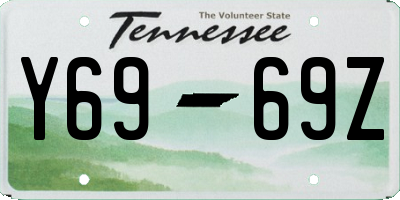 TN license plate Y6969Z