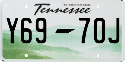 TN license plate Y6970J