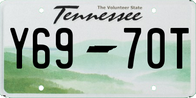 TN license plate Y6970T