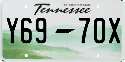 TN license plate Y6970X