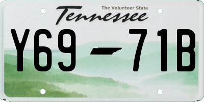 TN license plate Y6971B