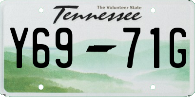 TN license plate Y6971G
