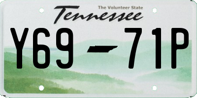 TN license plate Y6971P