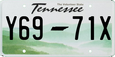 TN license plate Y6971X