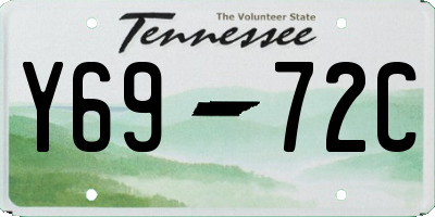 TN license plate Y6972C