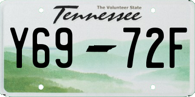 TN license plate Y6972F