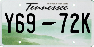 TN license plate Y6972K