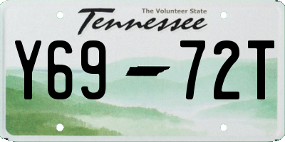 TN license plate Y6972T