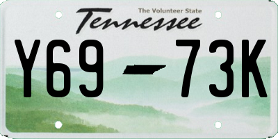 TN license plate Y6973K