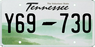 TN license plate Y6973O