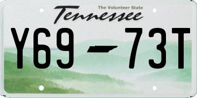 TN license plate Y6973T