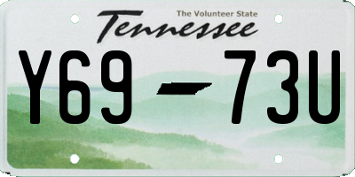 TN license plate Y6973U