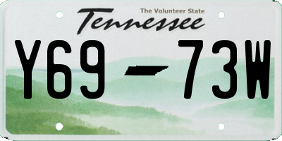 TN license plate Y6973W