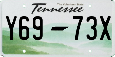 TN license plate Y6973X