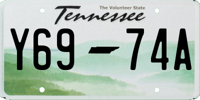 TN license plate Y6974A