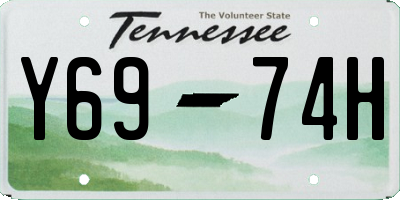 TN license plate Y6974H